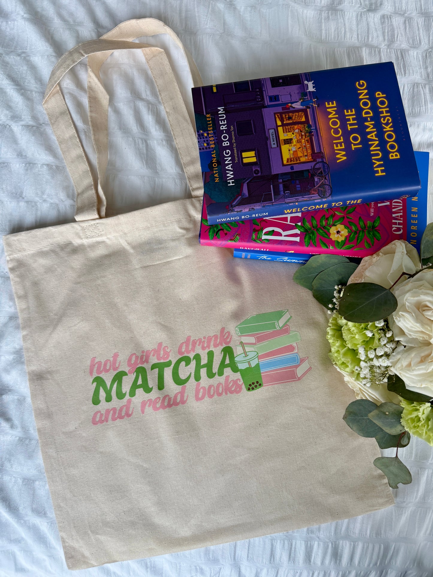 Hot Girls Drink Matcha Tote Bag