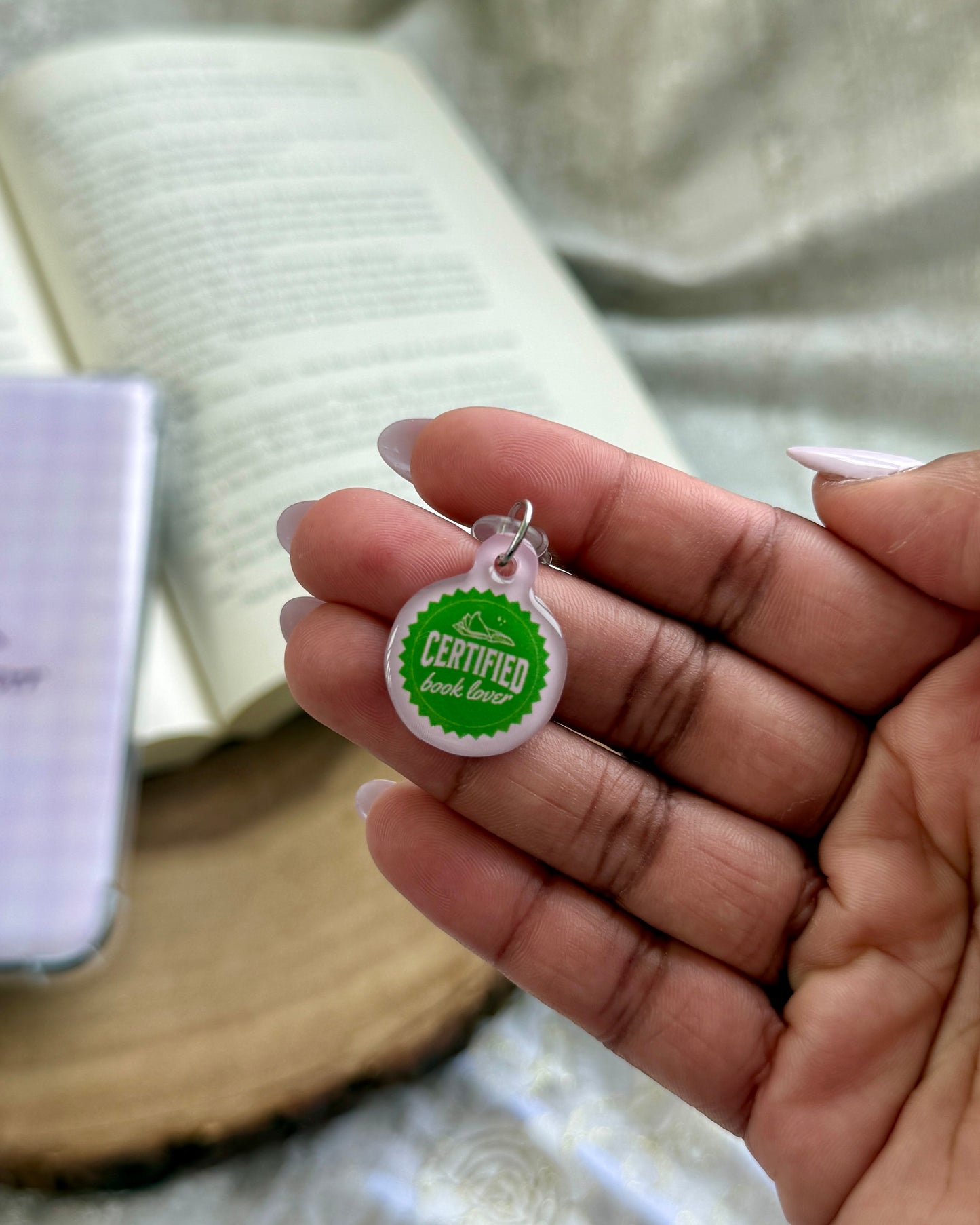 Certified Book Lover Dust Plug Charm for Kindle or Kobo eReaders