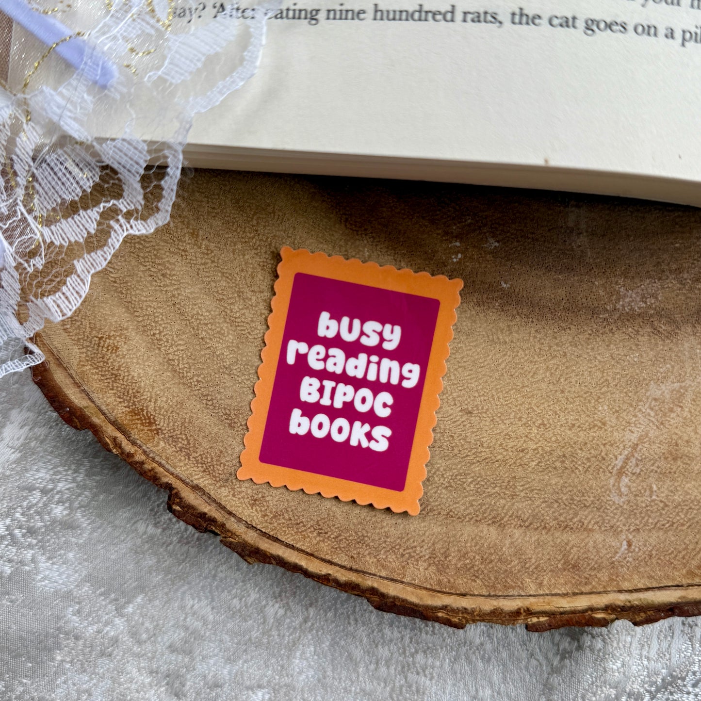 Busy Reading BIPOC Books Stamp Sticker