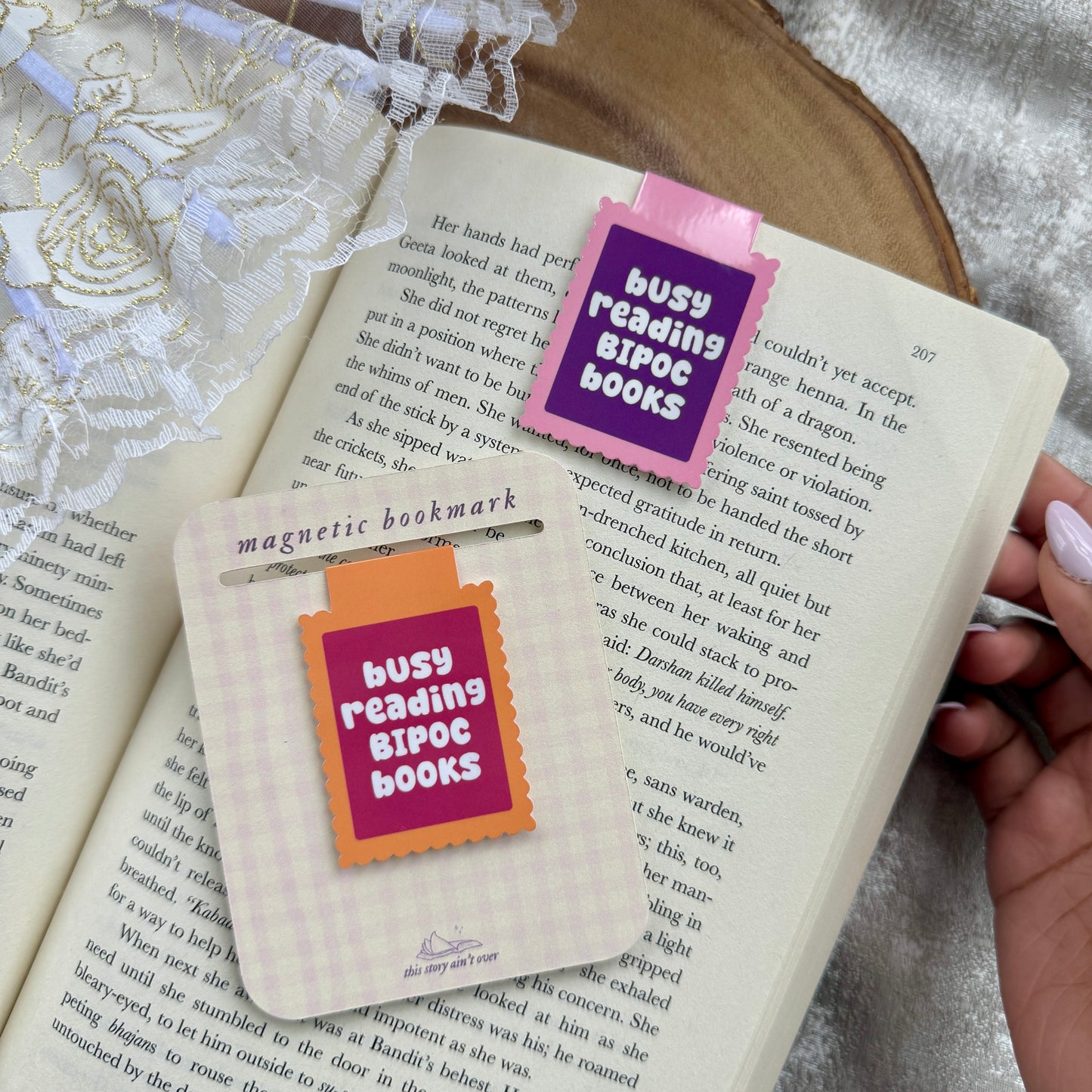 Busy Reading BIPOC Books Magnetic Bookmark