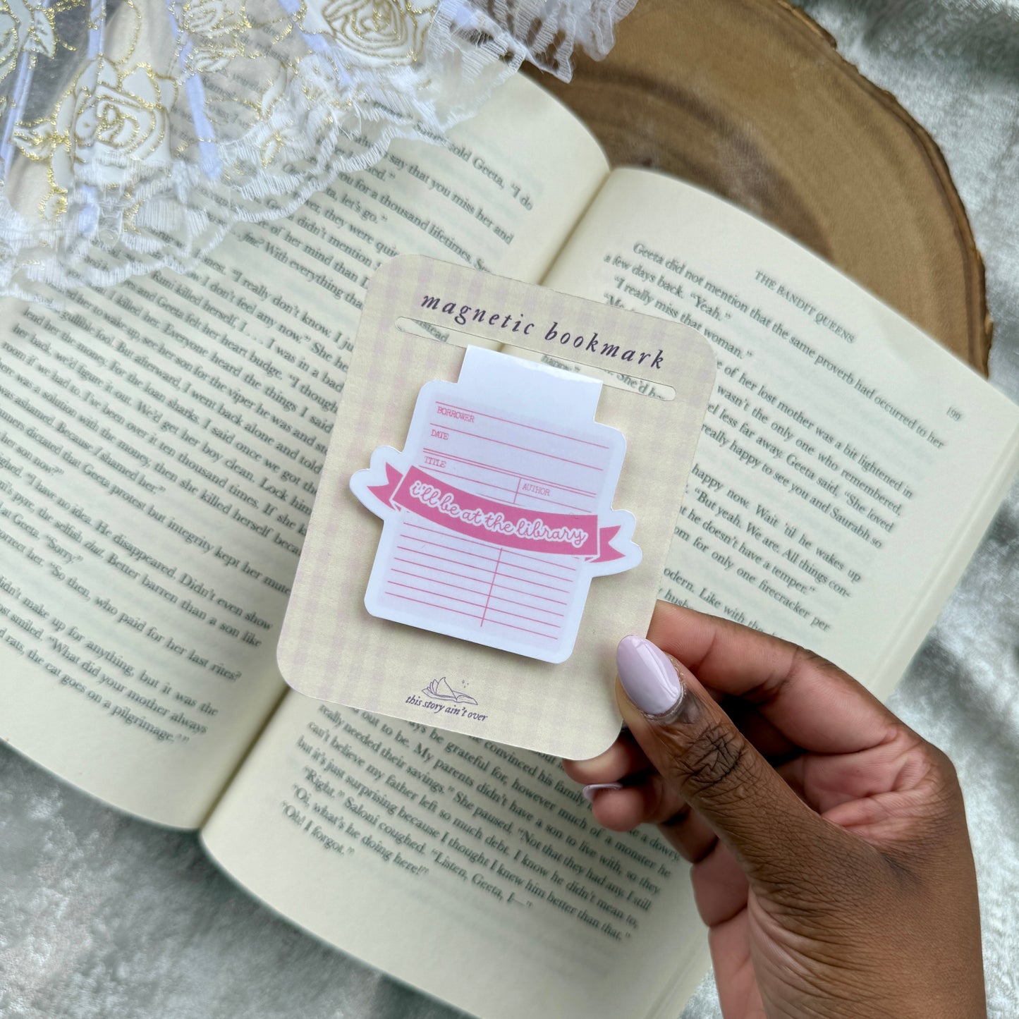 "I'll Be At the Library" Magnetic Bookmark