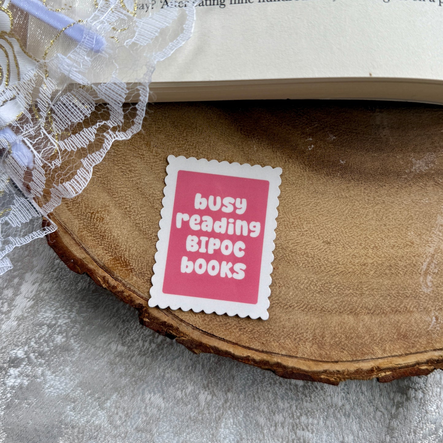Busy Reading BIPOC Books Stamp Sticker