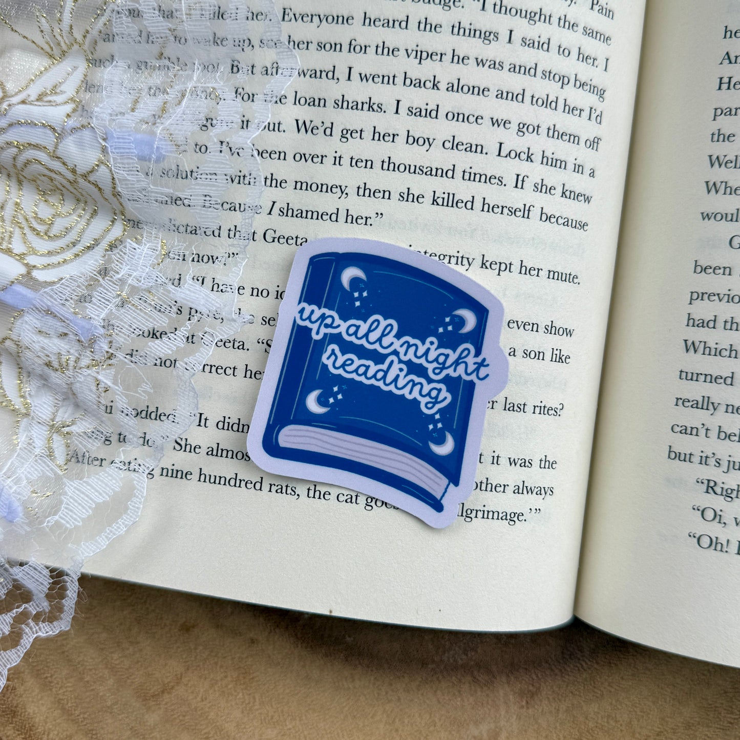 Up All Night Reading Sticker