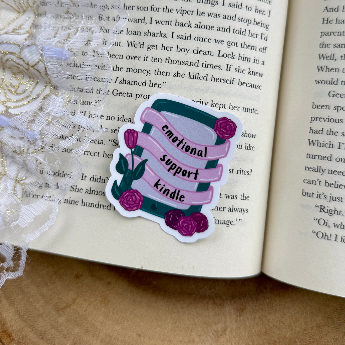 Emotional Support Kindle / Kobo Sticker