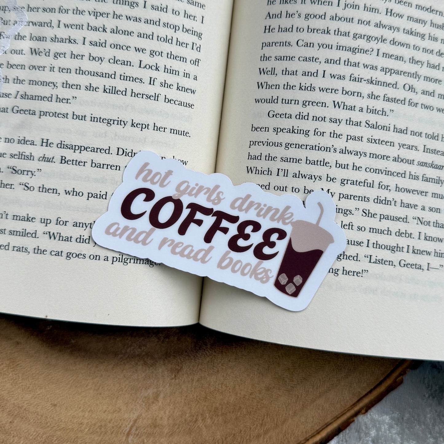 Hot Girls Drink Coffee and Read Books Sticker
