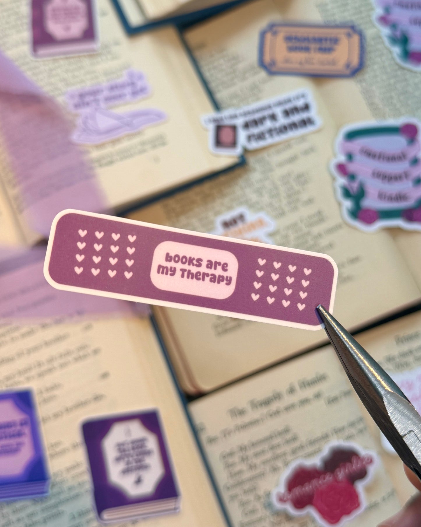 Books Are My Therapy Sticker