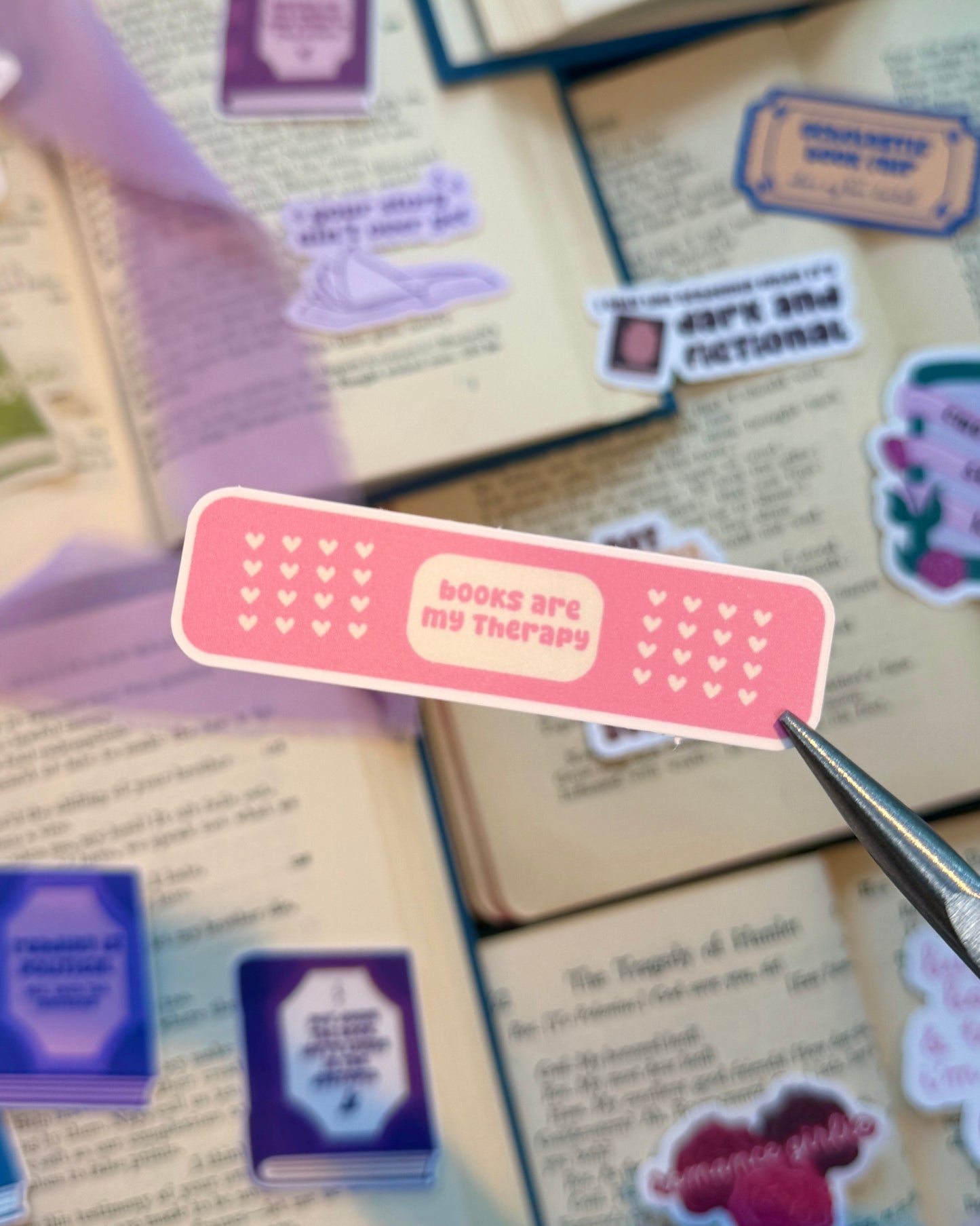 Books Are My Therapy Sticker