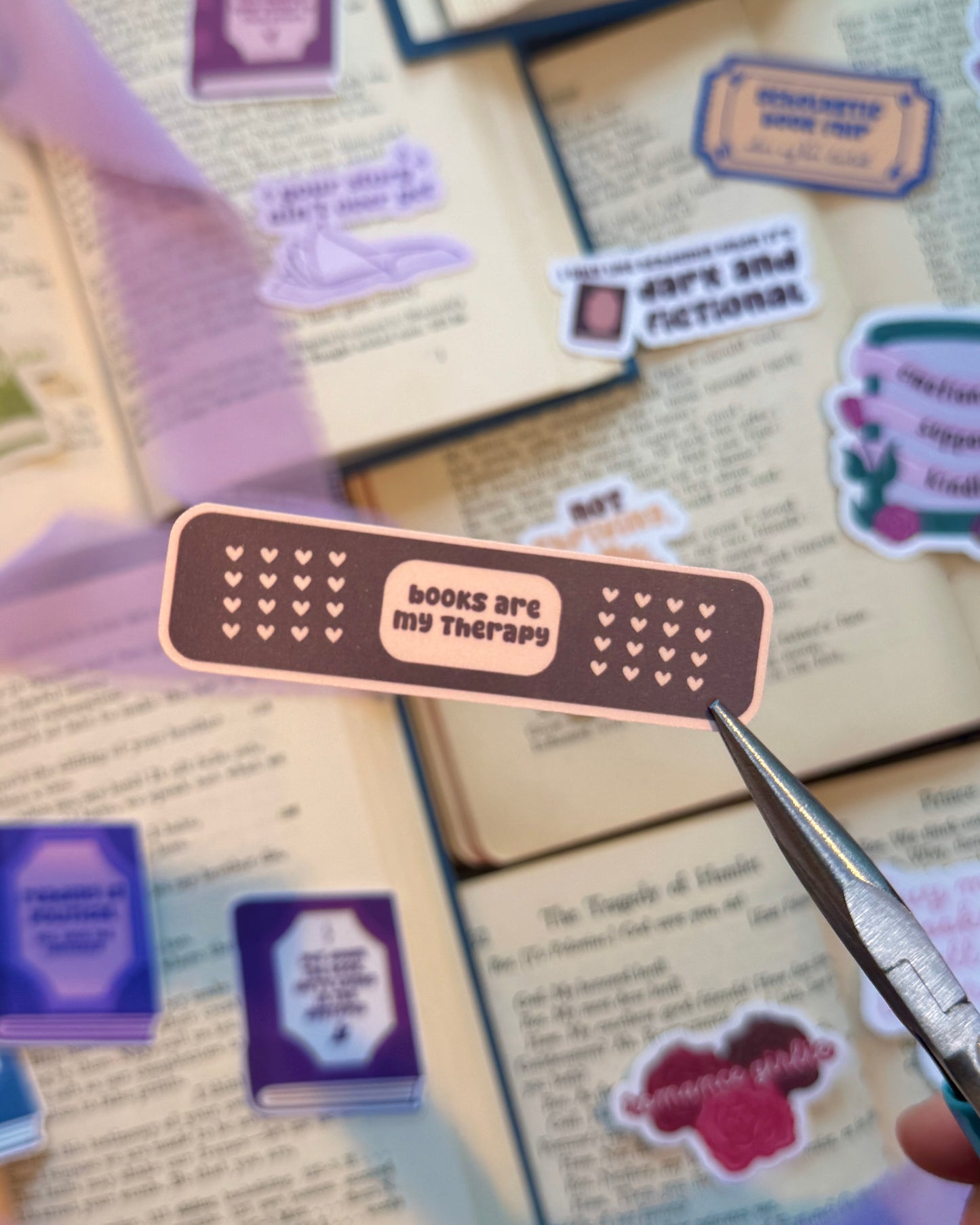 Books Are My Therapy Sticker