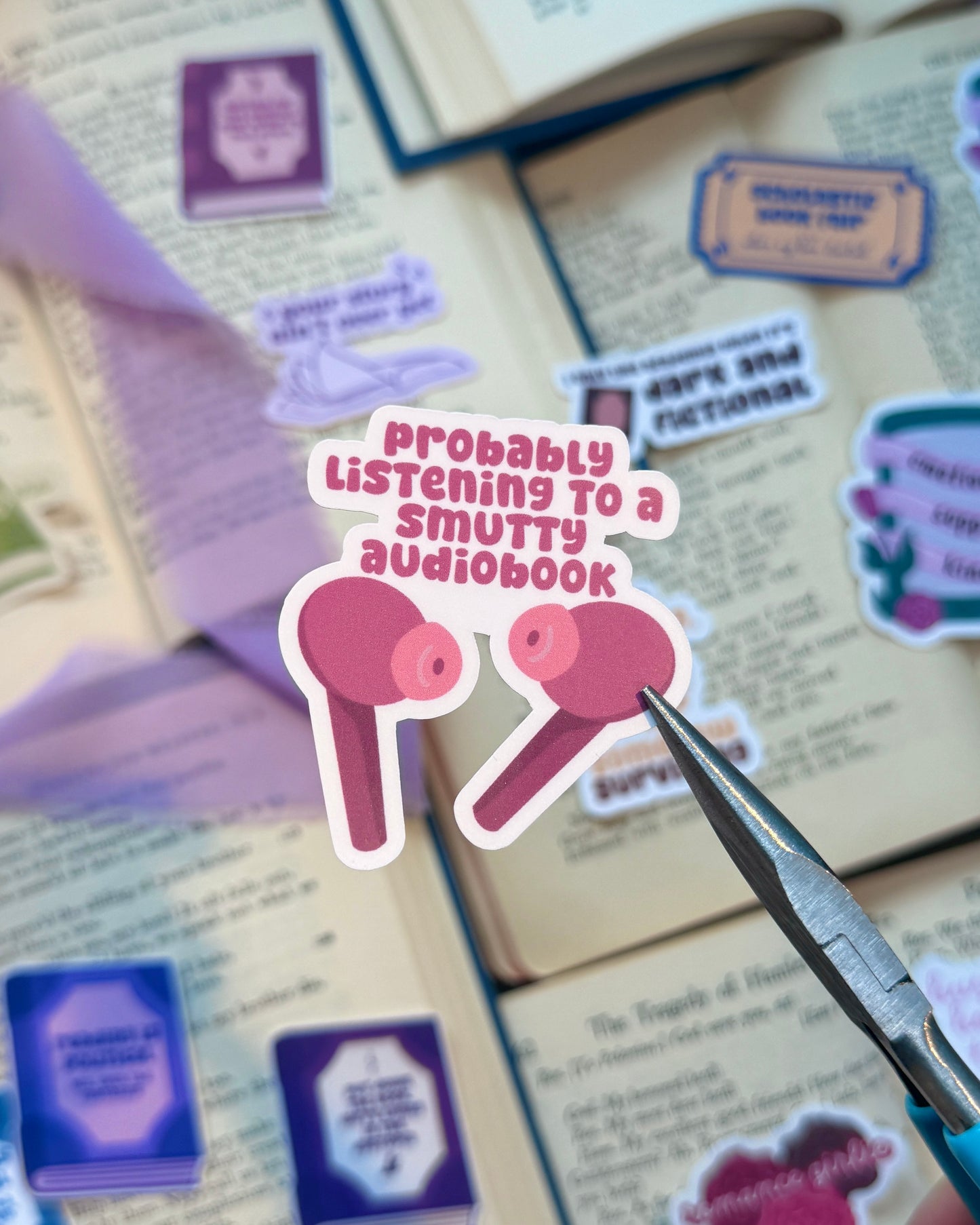 Probably Listening to a Smutty Audiobook Sticker