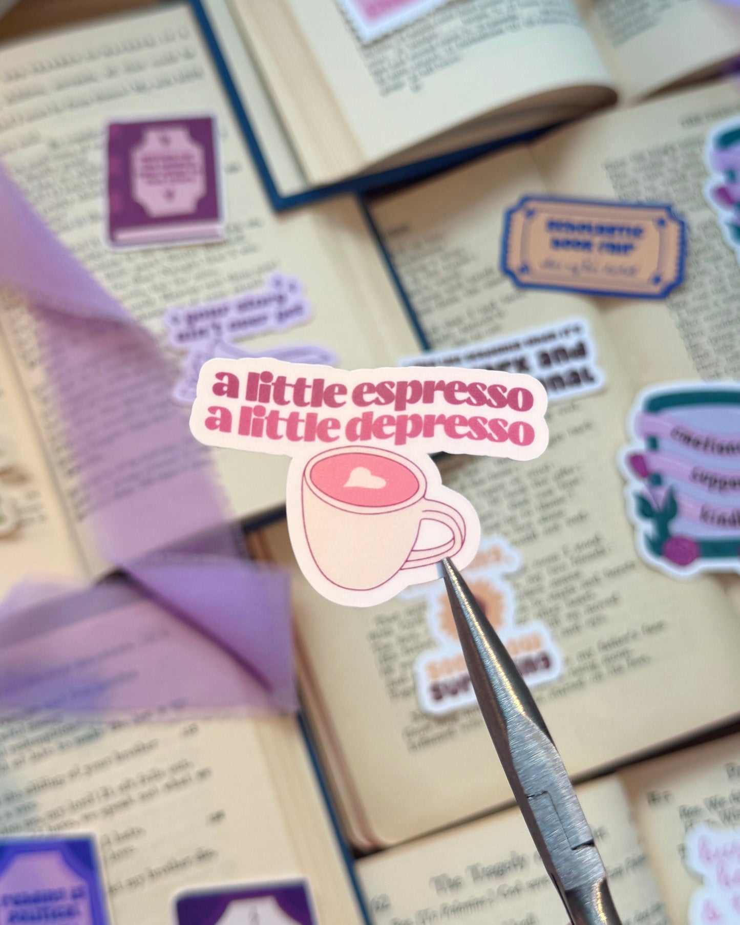 A Little Espresso A Little Depresso Depression Coffee Lover Sticker