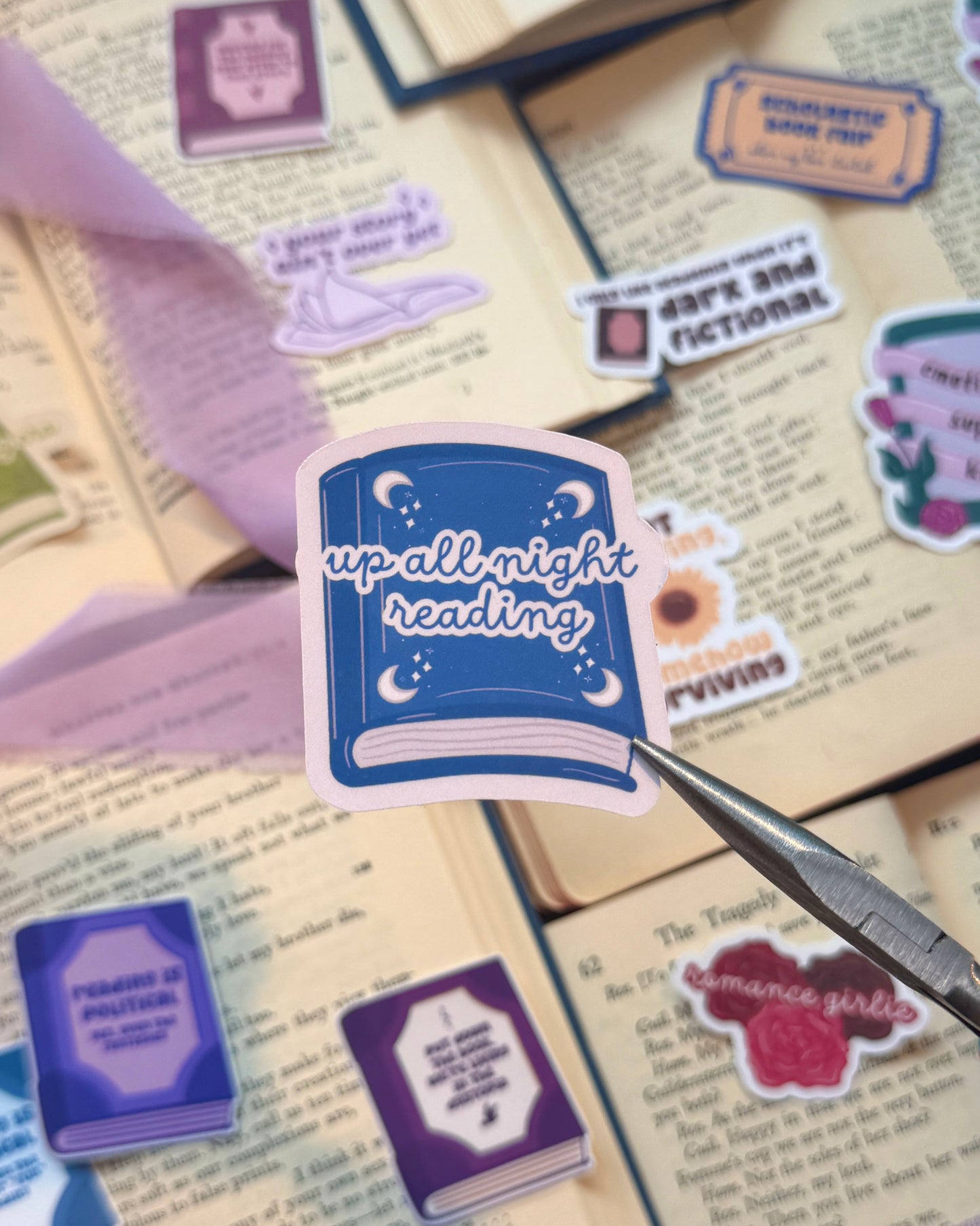 Up All Night Reading Sticker