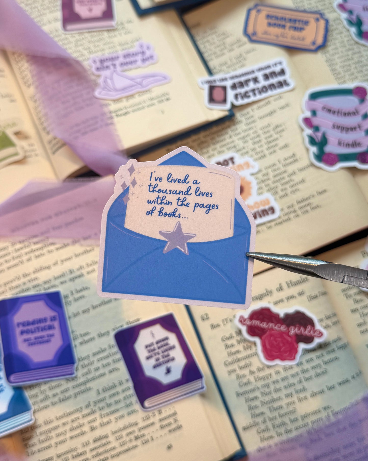 I've Lived a Thousand Lives Within the Pages of Books Sticker