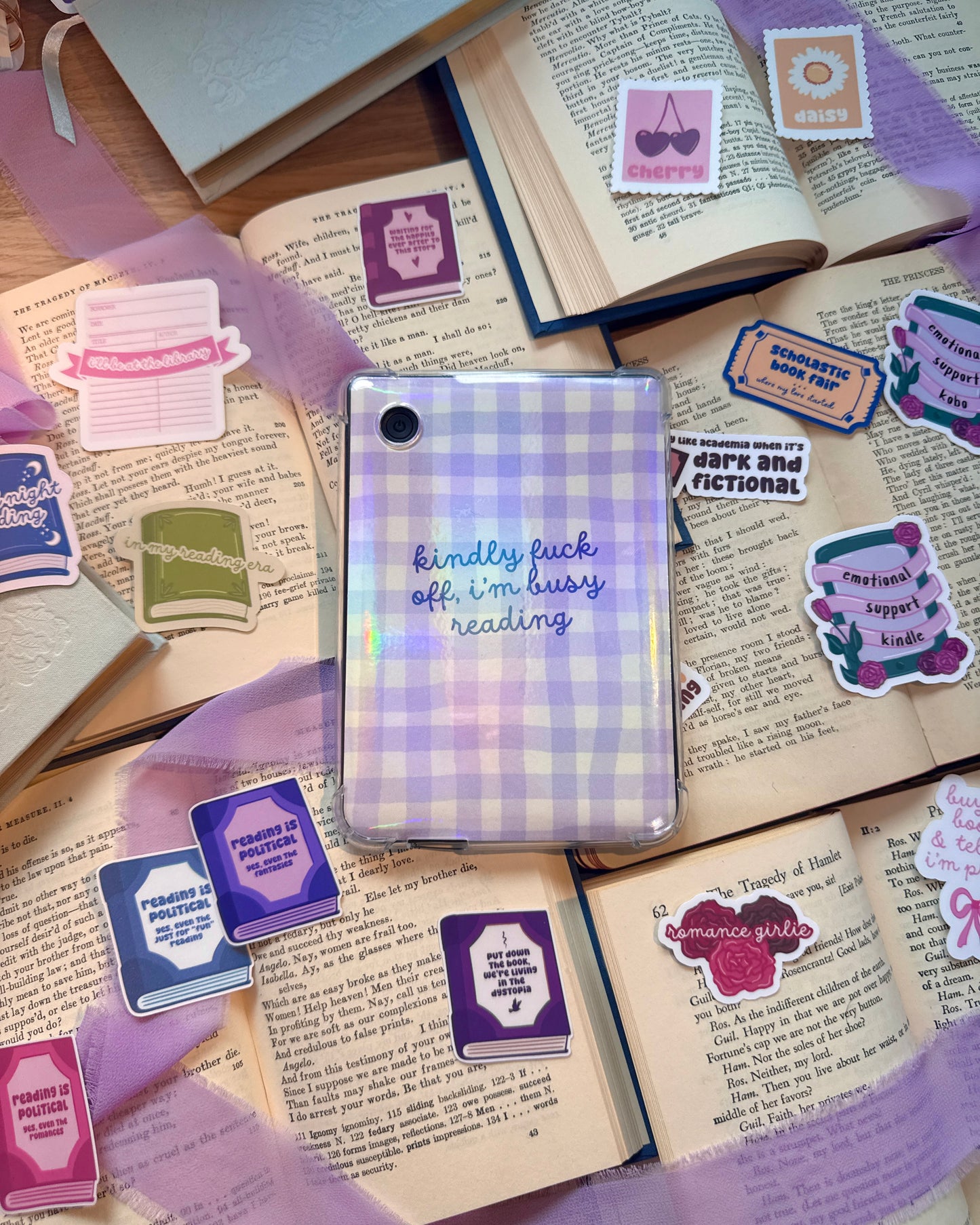 "Kindly Fuck Off I'm Busy Reading" eReader Insert (Kindle / Kobo)