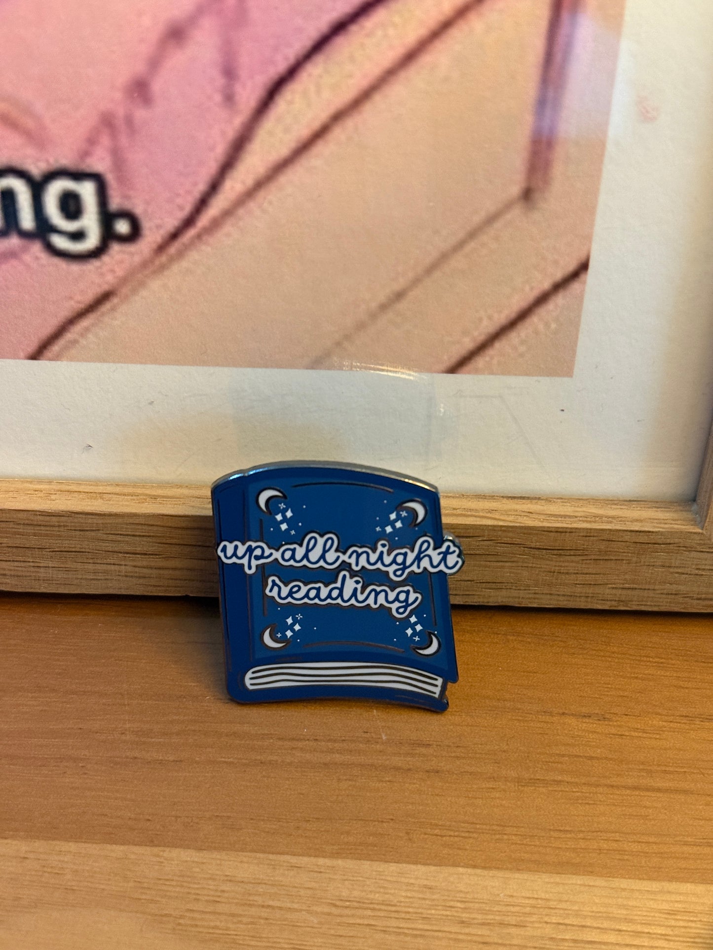 Up All Night Reading Pin