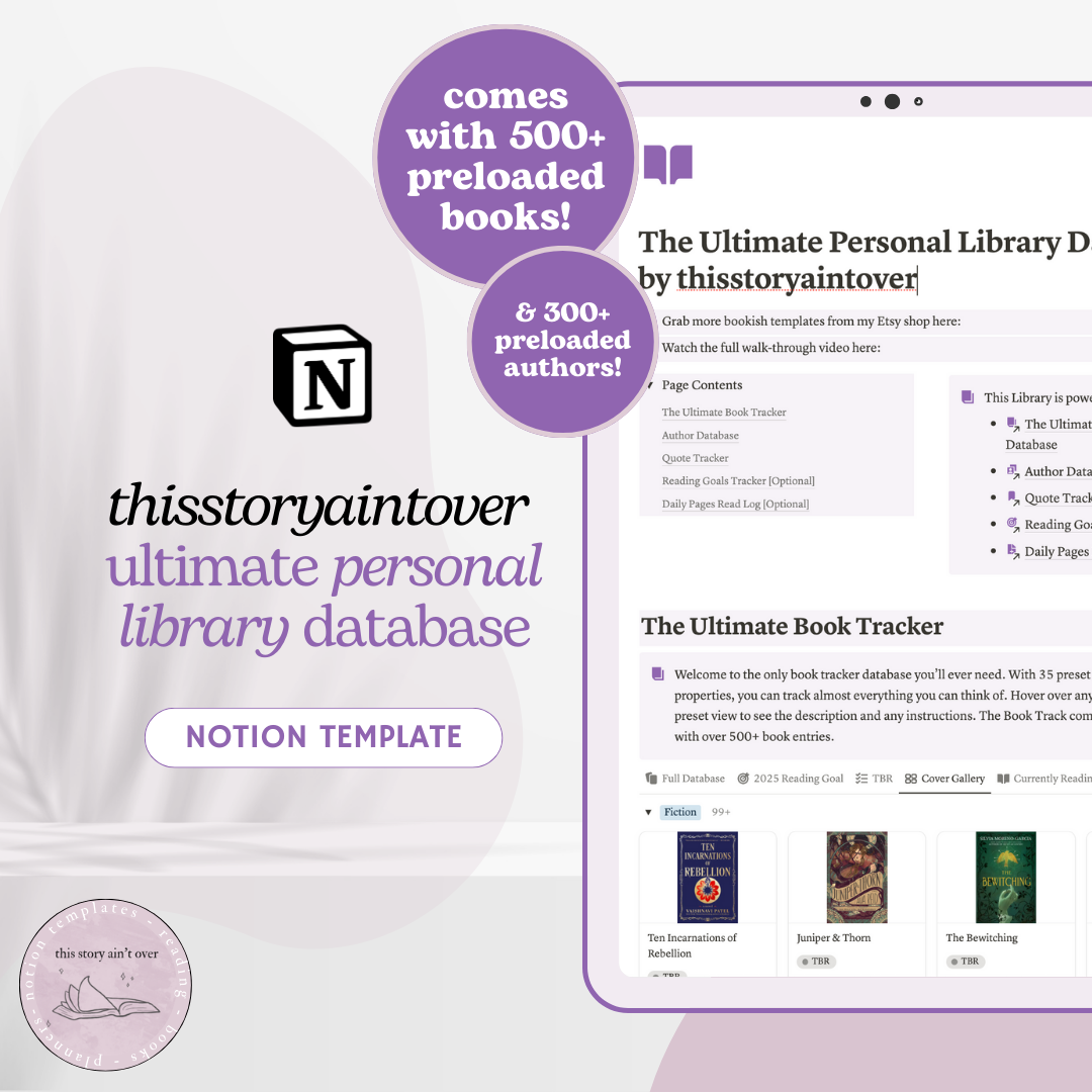 The Ultimate Personal Library Notion Reading & Book Tracker Template