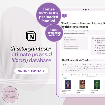 The Ultimate Personal Library Notion Reading & Book Tracker Template