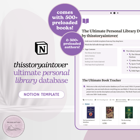 The Ultimate Personal Library Notion Reading & Book Tracker Template