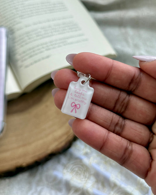 Buy Me Books and Tell Me I'm Pretty Dust Plug Charm for Kindle or Kobo eReaders