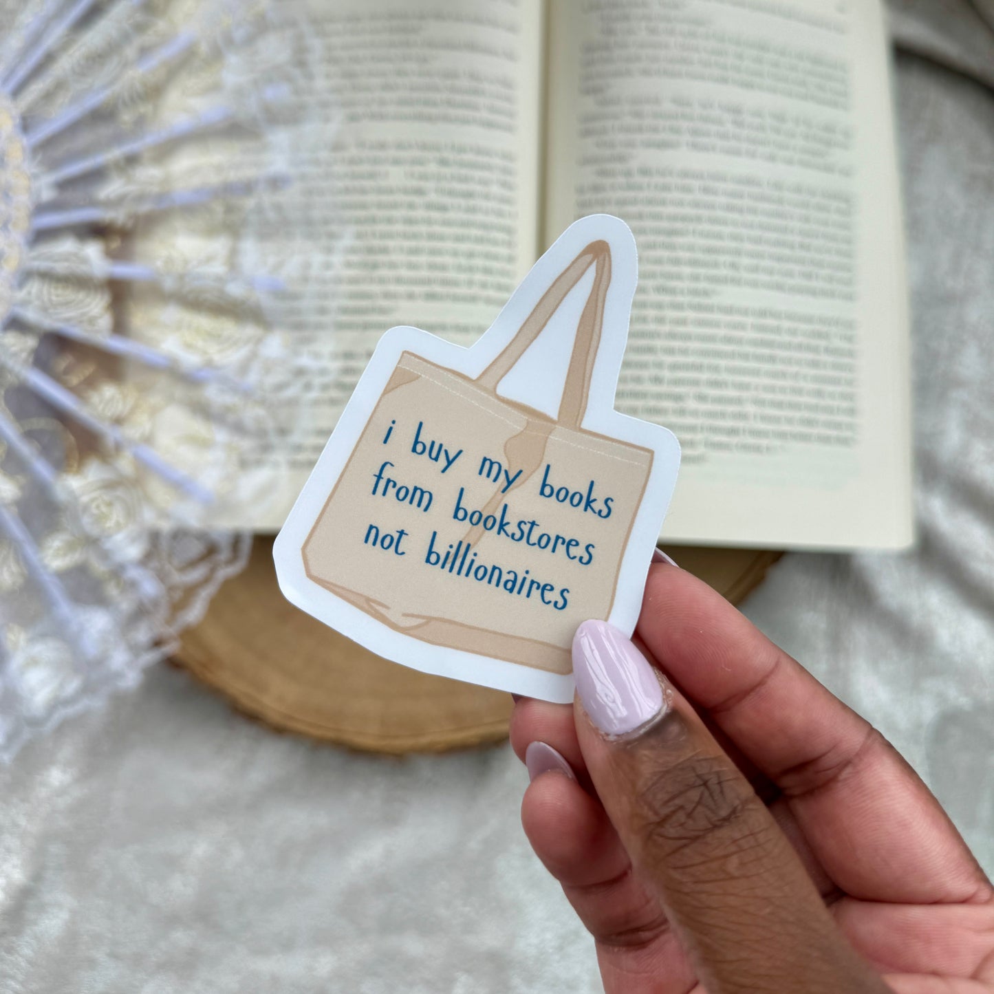 I Buy My Books From Bookstores Not Billionaires Indie Bookstore Sticker