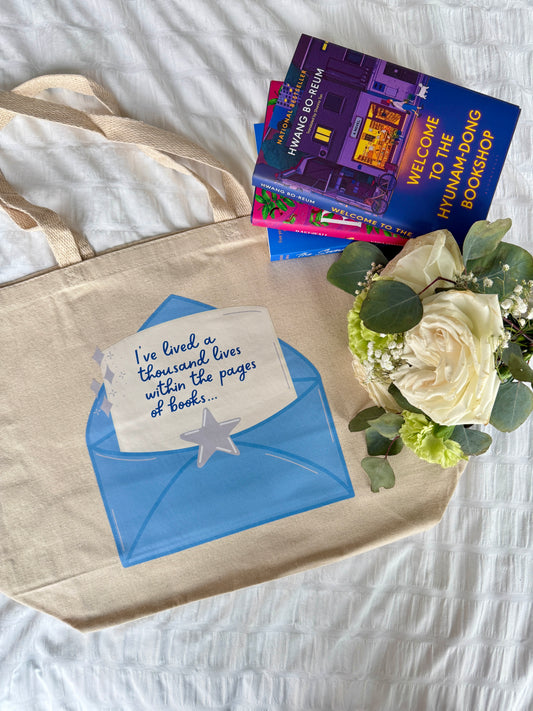 I've Lived a Thousand Lives Large Canvas Tote Bag