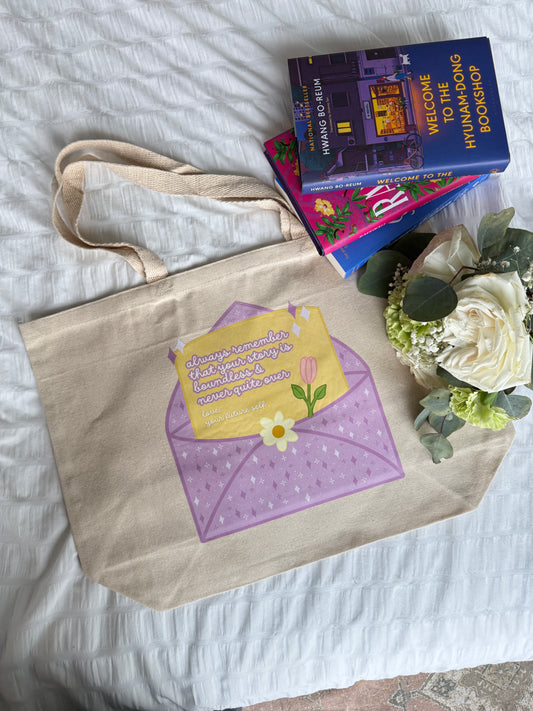 Your Story is Boundless Large Canvas Tote Bag