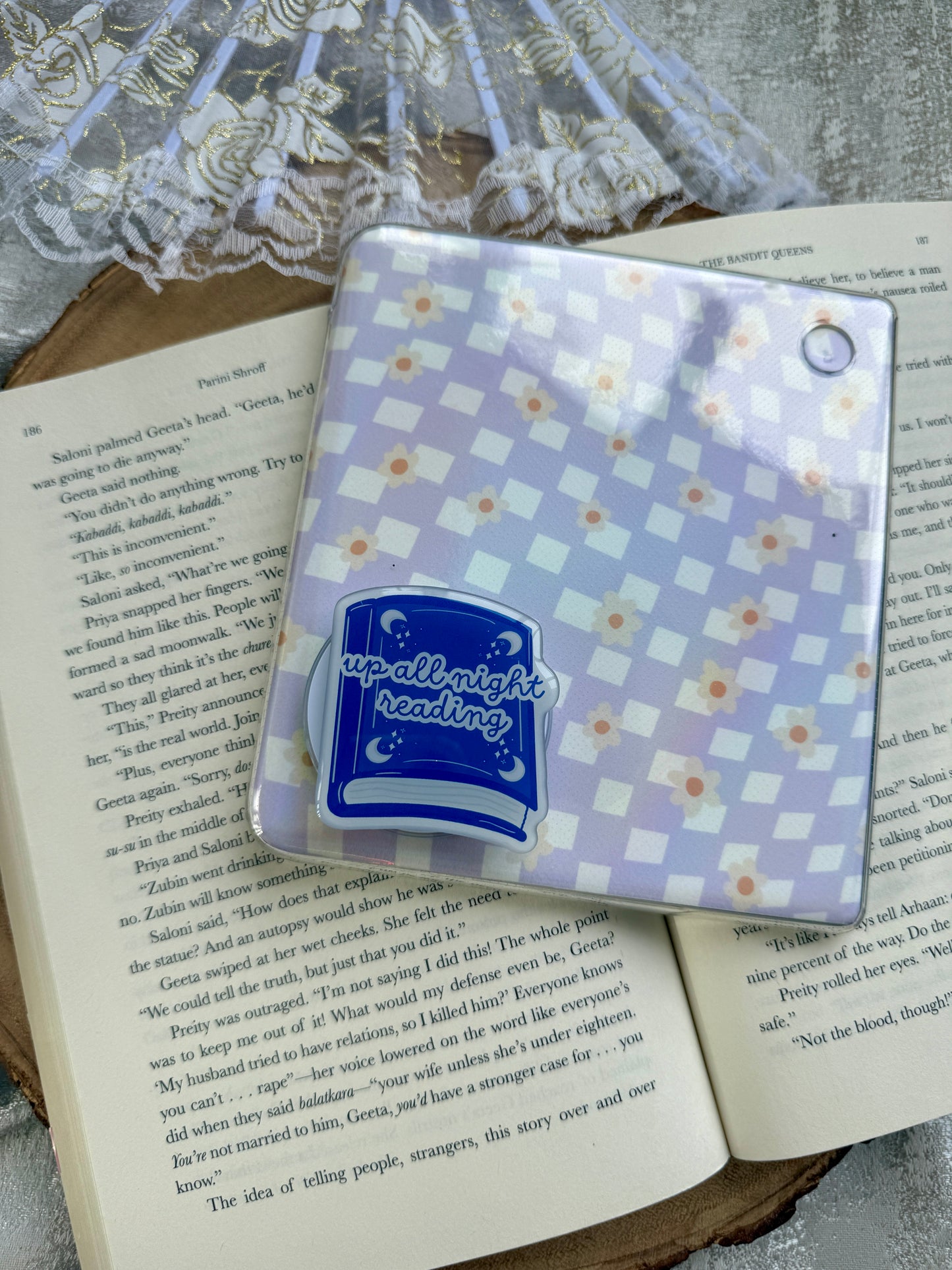 Up All Night Reading Magnetic Pop Grip for Kindle or Kobo eReaders