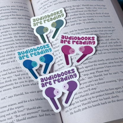 Audiobooks Are Reading Sticker