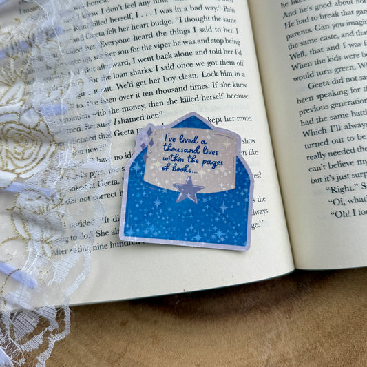 I've Lived a Thousand Lives Within the Pages of Books Sticker