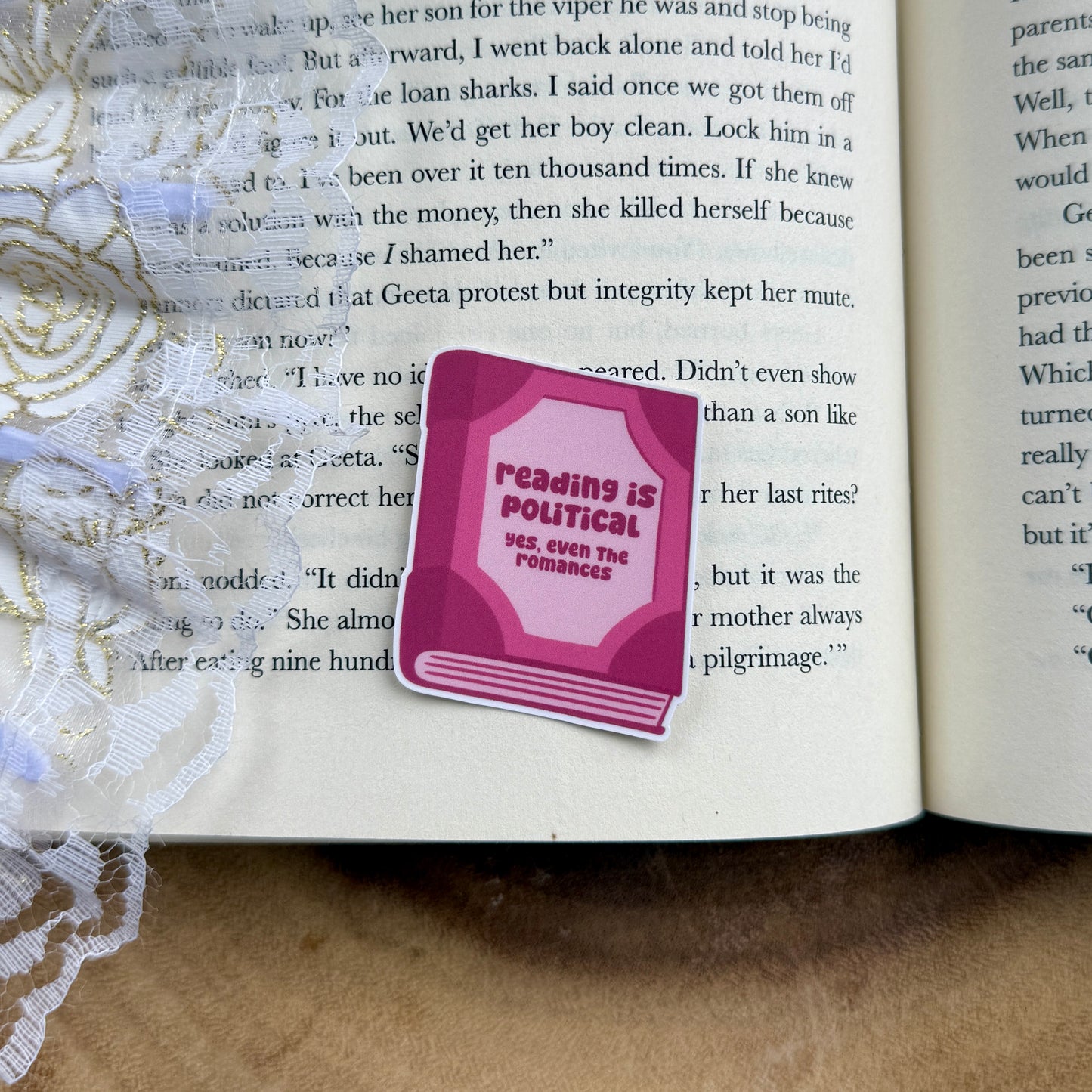 Reading is Political Sticker [GAZA FUNDRAISER 🇵🇸]