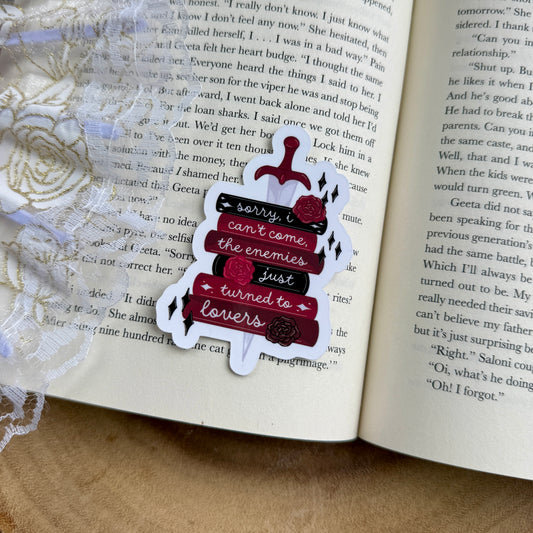 Sorry I Can't, the Enemies Just Turned to Lovers Sticker