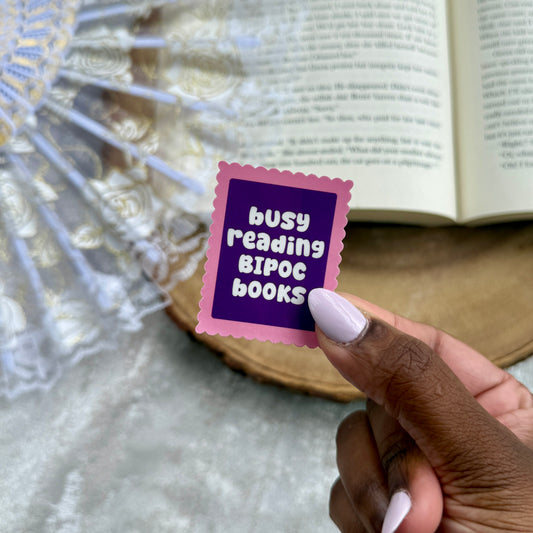 Busy Reading BIPOC Books Stamp Sticker