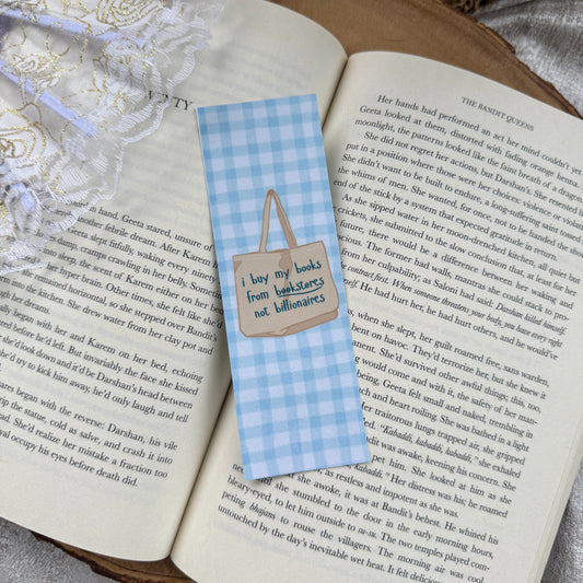 I Buy My Books from Bookstores Not Billionaires Indie Bookstore Bookmark