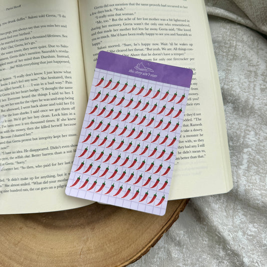 Spice Rating Romance Book Review Journaling Sticker Sheet