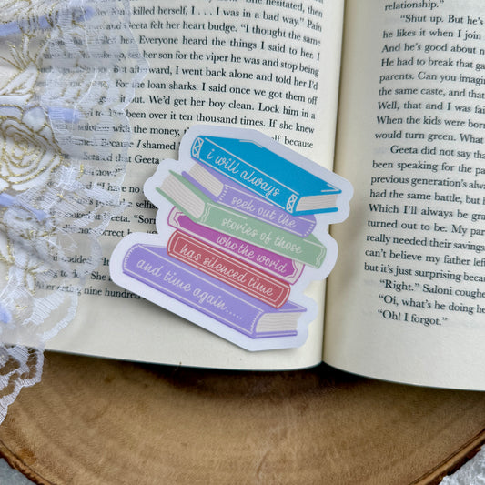 I Will Always Seek Out the Stories Sticker