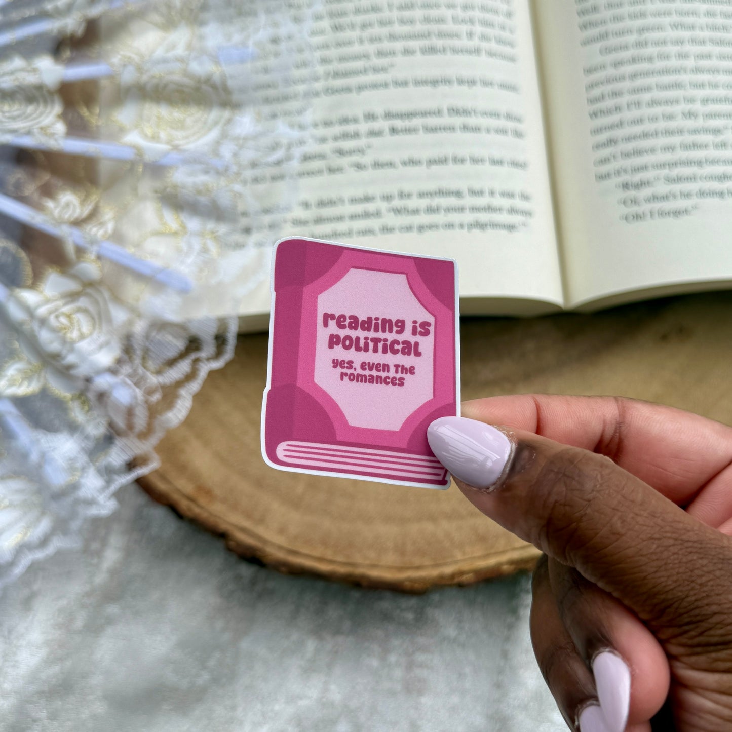 Reading is Political Sticker [GAZA FUNDRAISER 🇵🇸]