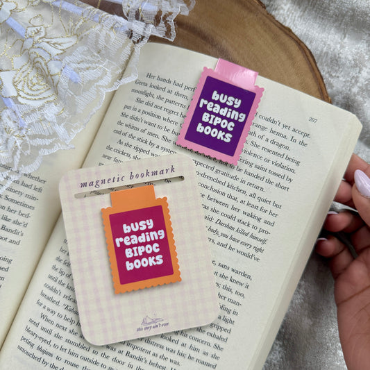 Busy Reading BIPOC Books Magnetic Bookmark