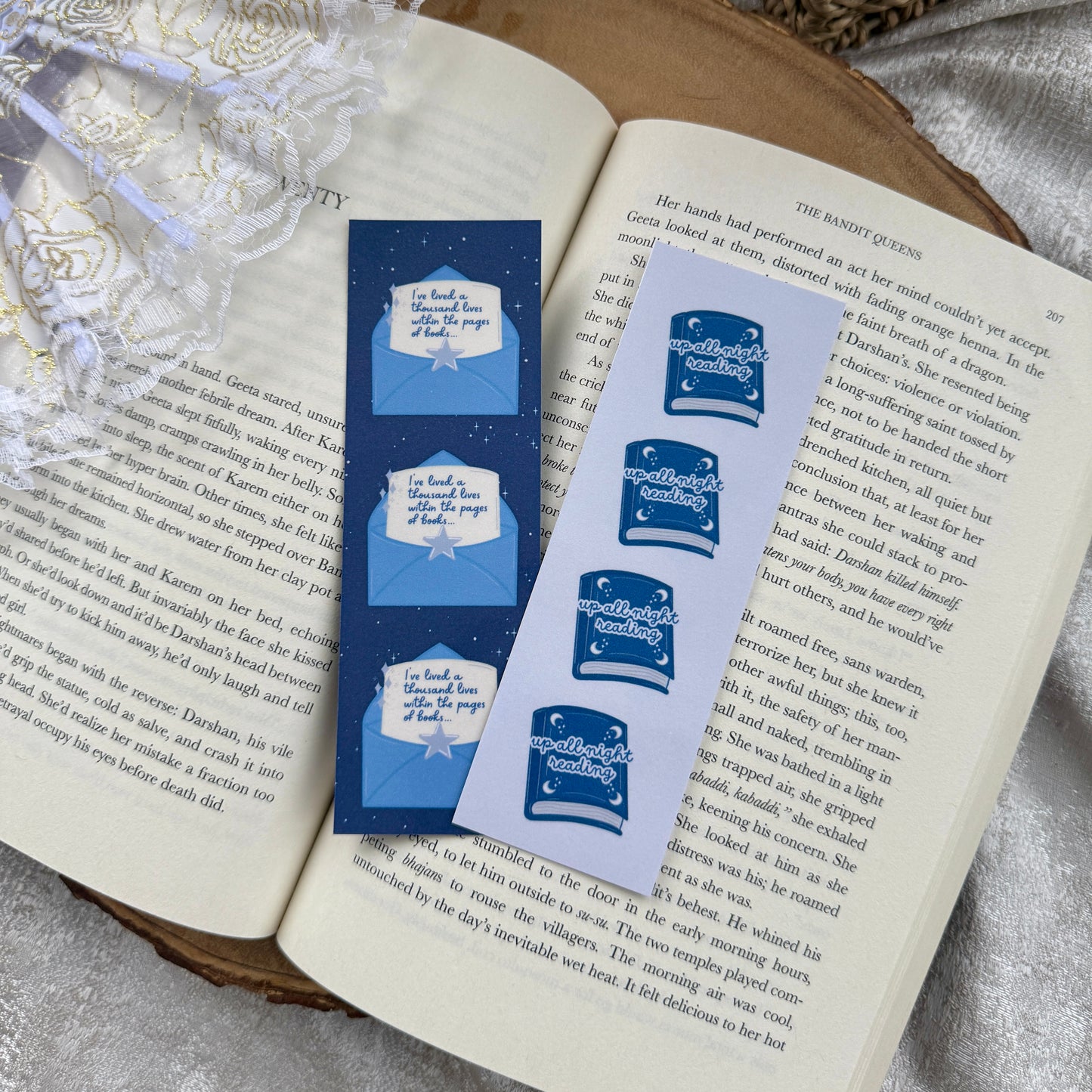 Starry Up All Night Reading Bookmark Set of 2