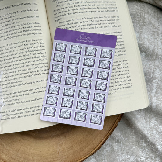 Currently Reading Journaling Sticker Sheet