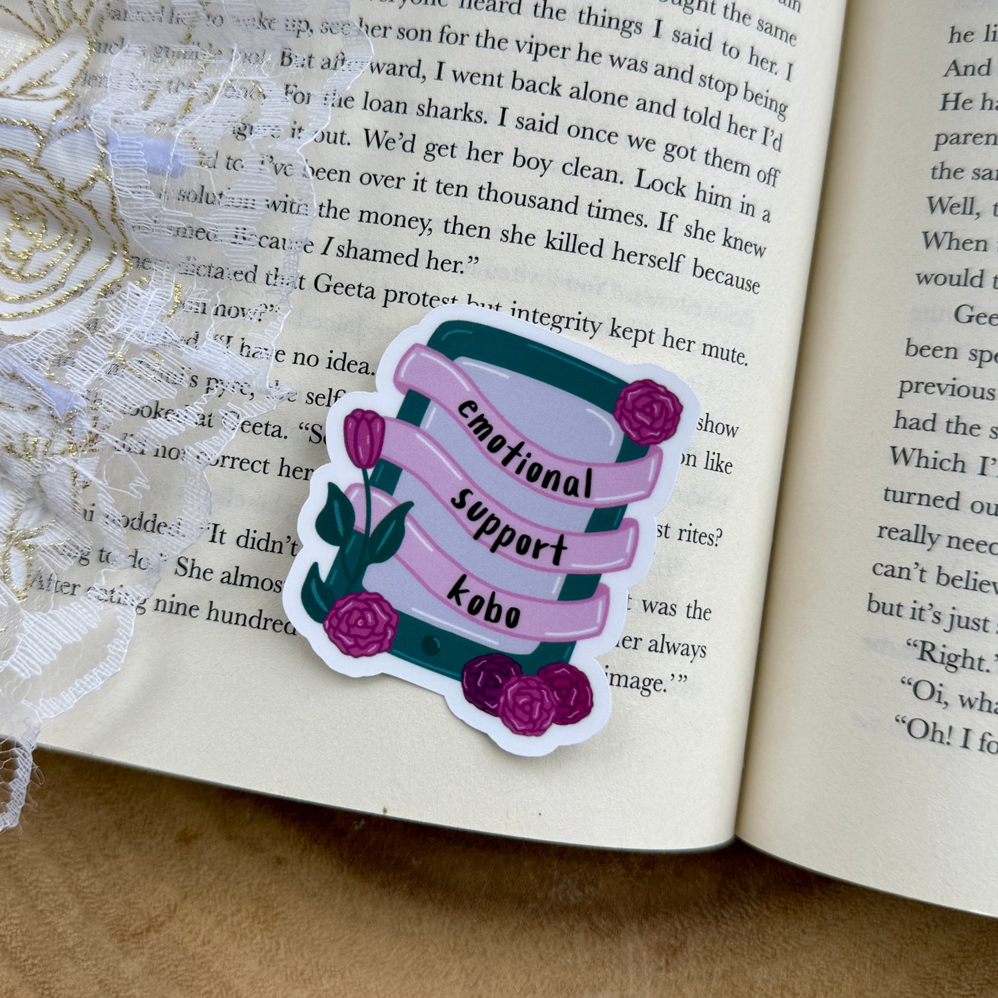 Emotional Support Kindle / Kobo Sticker