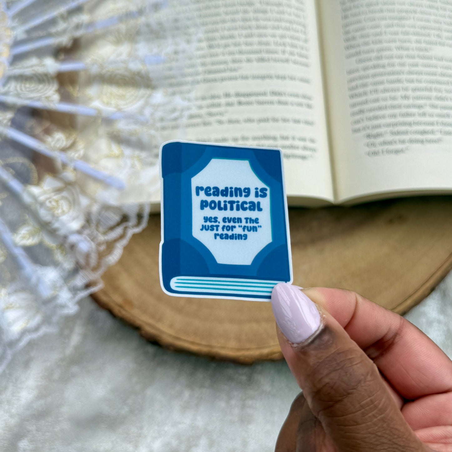Reading is Political Sticker [GAZA FUNDRAISER 🇵🇸]