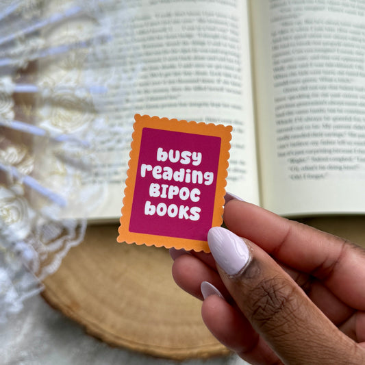 Busy Reading BIPOC Books Stamp Sticker