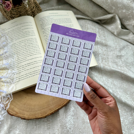 Currently Reading Journaling Sticker Sheet