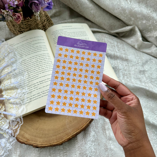 Star Rating Book Review Journaling Sticker Sheet
