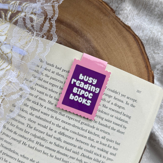 Busy Reading BIPOC Books Magnetic Bookmark