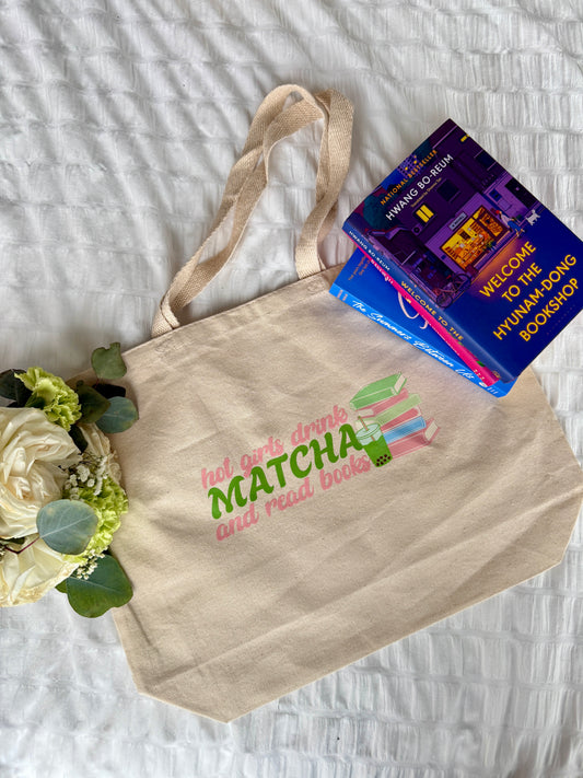 Hot Girls Drink Matcha Tote Bag