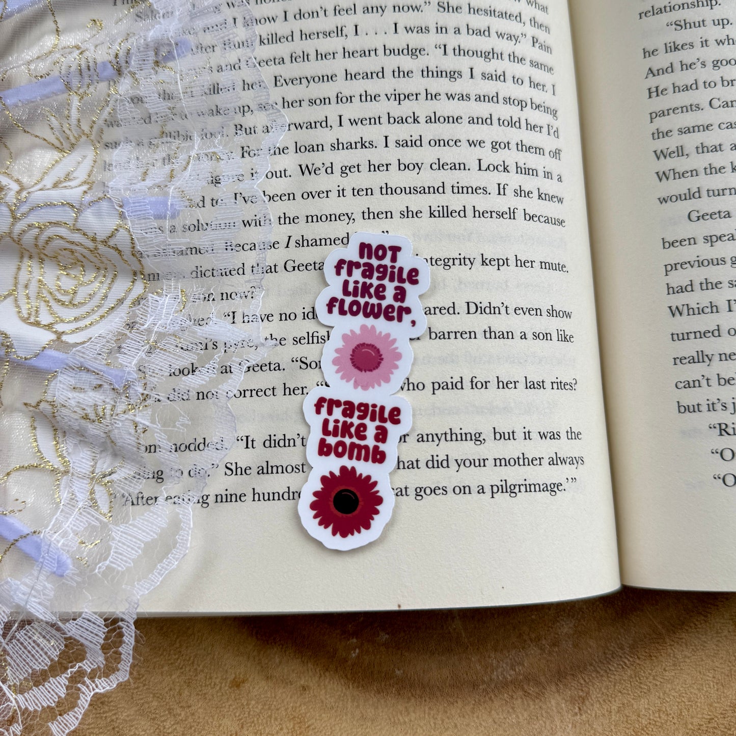 Not Fragile Like A Flower, Fraglie Like a Bomb Sticker
