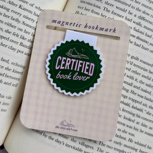 Certified Book Lover Magnetic Bookmark