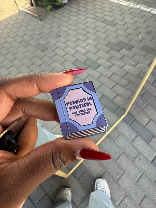 Reading is Political Enamel Pins [GAZA FUNDRAISER 🇵🇸]