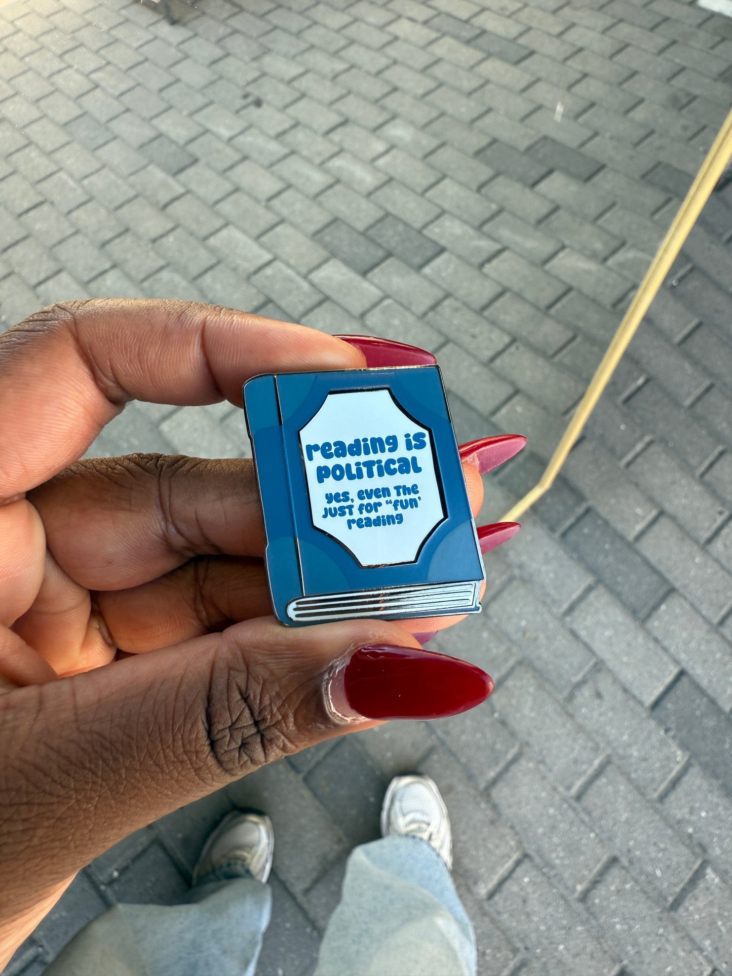 Reading is Political Enamel Pins [GAZA FUNDRAISER 🇵🇸]