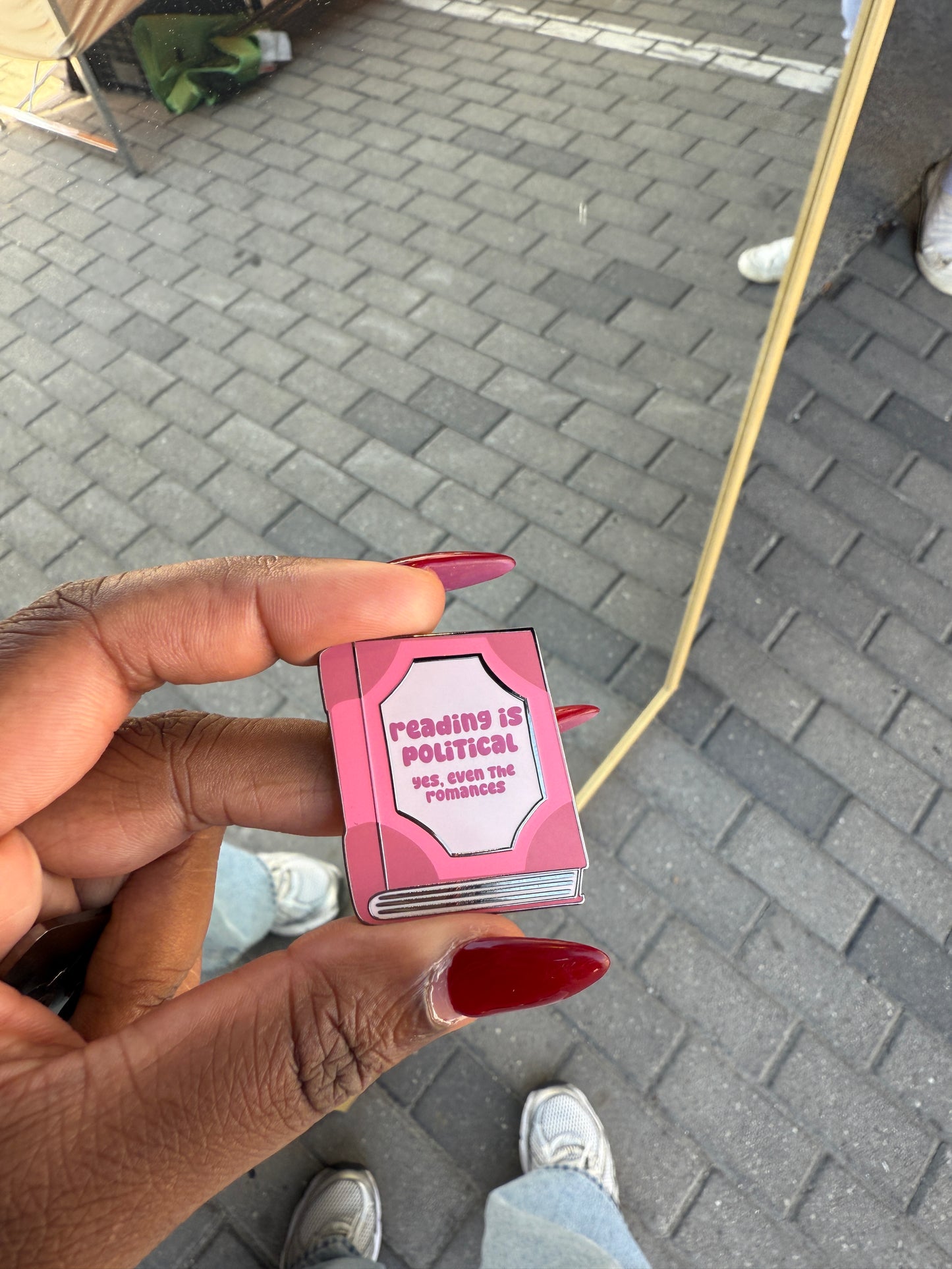 Reading is Political Enamel Pins [GAZA FUNDRAISER 🇵🇸]